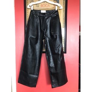 Muul black vegan leather pants @ The Frankie Shop